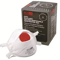 The Black Rock FFP3 Moulded Valved Coned Safety Dust Masks Respirator